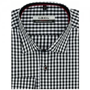 Рубашка , размер 174-184/44, черный GREG. Цвет: черный
