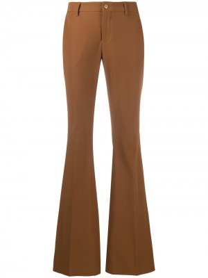 Расклешенные брюки с завышенной талией Pt01. Цвет: коричневый