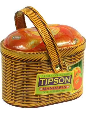 Чай Tipson Лукошко-Мандарин 80 гр, 1 ЛУКОШКО. Цвет: рыжий