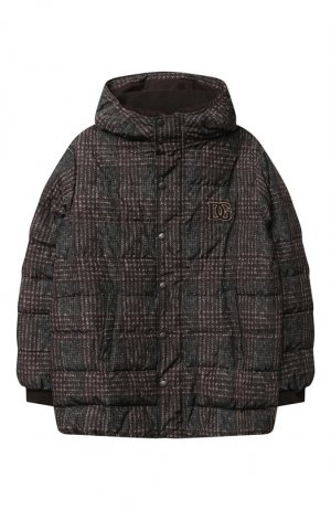 Пуховая куртка Dolce & Gabbana. Цвет: коричневый