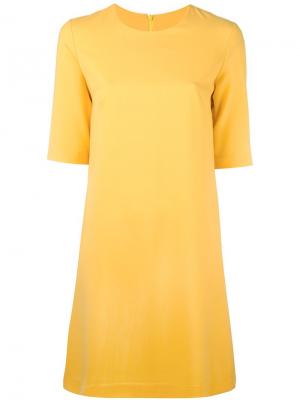 Расклешенное платье с короткими рукавами Ultràchic. Цвет: жёлтый и оранжевый