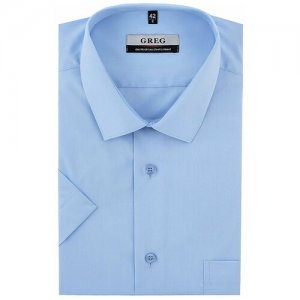Рубашка , размер 174-184/38, голубой GREG. Цвет: голубой
