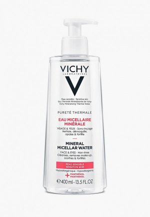 Мицеллярная вода Vichy PURETE THERMALE с минералами для чувствительной кожи, 400 мл. Цвет: прозрачный