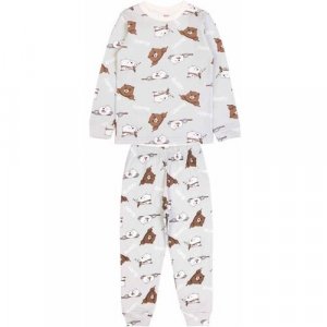 Пижама , размер 110, серебряный, серый BONITO KIDS. Цвет: серебристый/серый/светло-серый