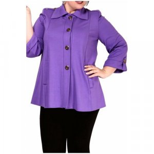 Пиджак , силуэт свободный, размер 54, фиолетовый Нет бренда. Цвет: фиолетовый