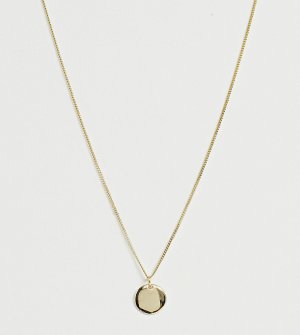 Ожерелье с подвеской из позолоченного серебра DesignB London. Цвет: золотой