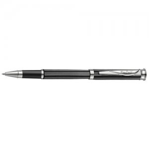 Ручка-роллер TRESOR. Цвет - черный и серебристый. Упаковка В Pierre Cardin