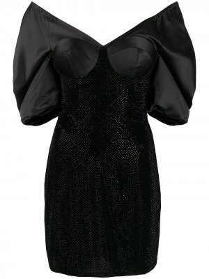 Декорированное платье мини Anissa Silvia Astore. Цвет: черный