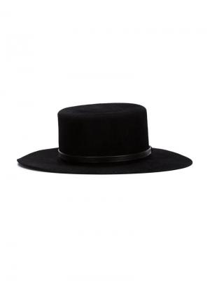 Фетровая шляпа Scorpio Gladys Tamez Millinery. Цвет: чёрный
