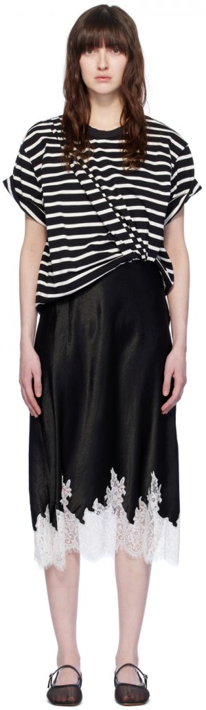 Черно-белое многослойное платье-миди 3.1 Phillip Lim