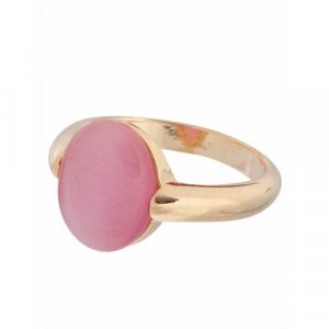 Кольцо помолвочное , кошачий глаз, размер 16, розовый Lotus Jewelry. Цвет: розовый