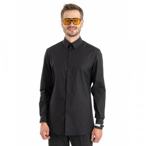 Рубашка , размер 50, черный ЭНСО. Цвет: черный
