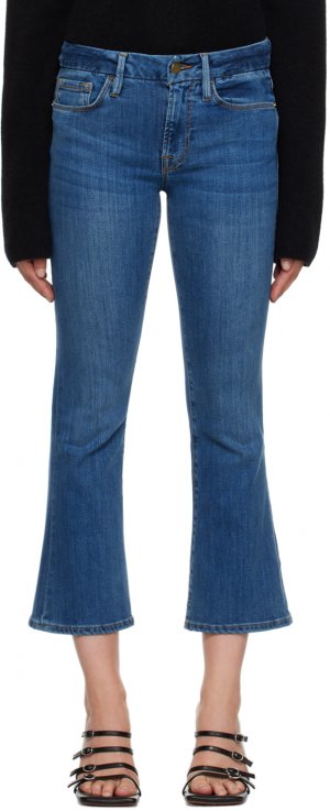 Синие укороченные джинсы Le Crop Mini Boot FRAME