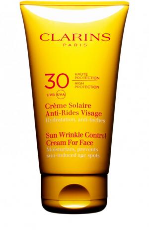 Солнцезащитный крем для лица Crème Solaire Anti-Rides Visage SPF 30 Clarins. Цвет: бесцветный