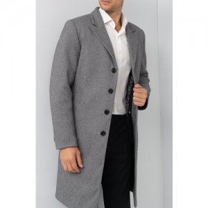 Пальто , размер 54-176, серый MISTEKS design. Цвет: серый