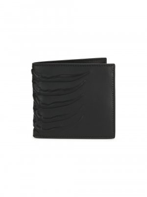 Кожаный бумажник с когтями , черный Alexander McQueen