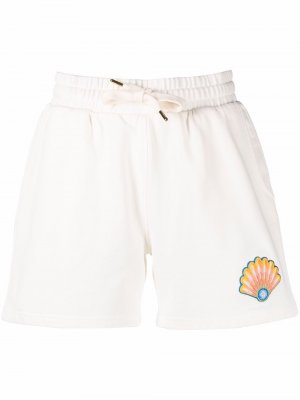 Tennis-club icon organic cotton shorts Casablanca. Цвет: черный