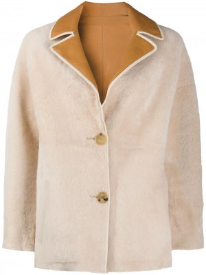 Двусторонняя куртка из искусственного меха Blancha. Цвет: белый