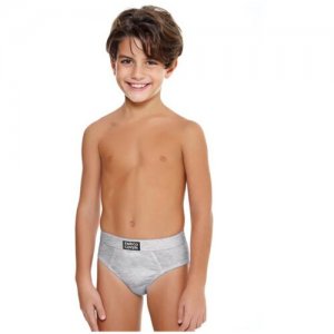 Трусы детские Kids слипы плавки для мальчиков и подростков хлопковые размер 152-158, серый Enrico Coveri. Цвет: серый