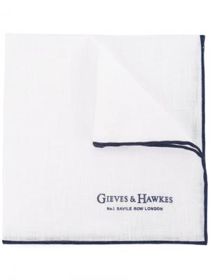 Классический платок Gieves & Hawkes. Цвет: белый