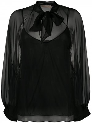 Блузка с бантом Emilio Pucci. Цвет: черный