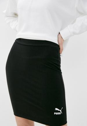 Юбка PUMA Classics Tight Skirt. Цвет: черный