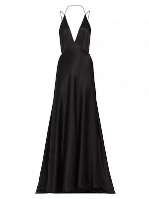 Шелковое платье Tash с открытой спиной , черный Michael Lo Sordo