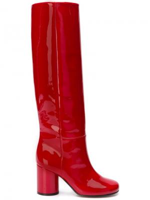 Patent knee high boots Maison Margiela