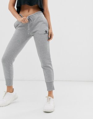 Серые спортивные брюки с логотипом в виде звезды и шеврона -Серый Converse