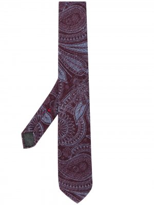 Delloglio галстук с узором пейсли Dell'oglio. Цвет: красный