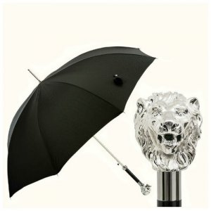 Зонт-трость Pasotti-50890-5 W37-Silver Lion (Зонты) Pasotti ( Италия). Цвет: черный