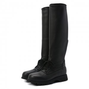 Кожаные сапоги Jil Sander. Цвет: чёрный