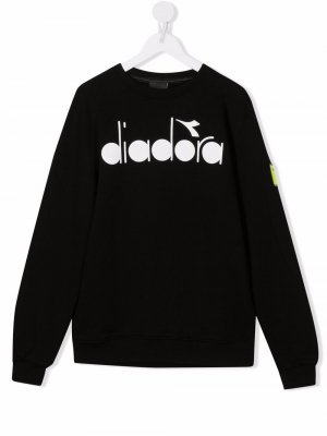 TEEN logo crew-neck sweatshirt Diadora Junior. Цвет: черный