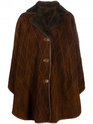 Стеганое пальто 1980-х годов на пуговицах A.N.G.E.L.O. Vintage Cult. Цвет: коричневый