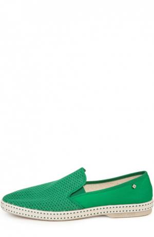 Текстильные эспадрильи Rivieras Leisure Shoes. Цвет: зеленый