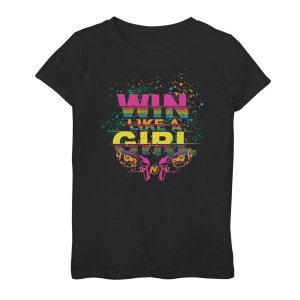 Футболка с рисунком Win Like A Girl для девочек 7–16 лет Nerf
