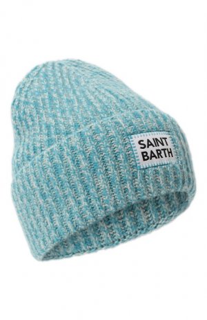 Шерстяная шапка MC2 Saint Barth. Цвет: голубой