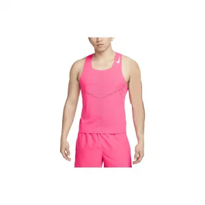 Дышащий быстросохнущий беговой тренировочный жилет с круглым вырезом и логотипом, мужской легкоатлетический жилет, розовый DM4625-639 Nike