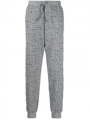 Пижамные брюки с надписью Viktor & Rolf. Цвет: серый