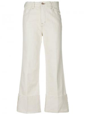 Широкие укороченные джинсы J Brand. Цвет: белый