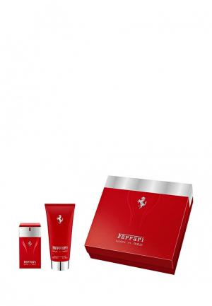 Набор парфюмерный Ferrari Cavallino «MAN in RED» Туалетная вода 50 мл + Гель для душа 200. Цвет: прозрачный