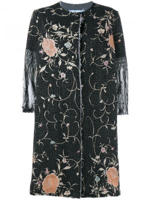 Vintage Silk Coat By Walid. Цвет: серый