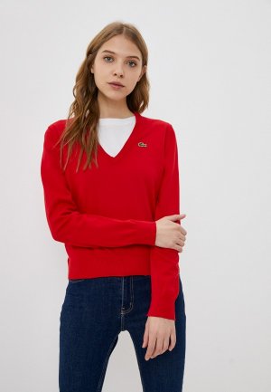 Пуловер Lacoste. Цвет: красный