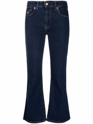 Укороченные брюки широкого кроя Chiara Ferragni. Цвет: синий