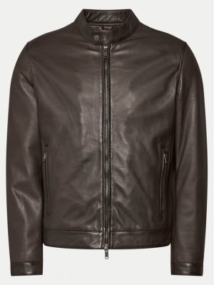 Кожаная куртка стандартного кроя Serge Pariente, коричневый PARIENTE