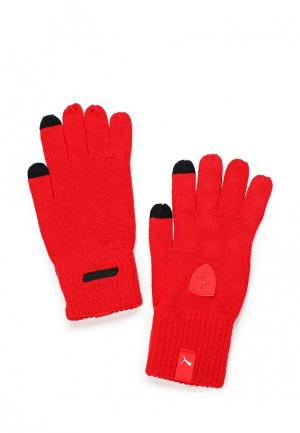 Перчатки PUMA FERRARI LS knitted gloves. Цвет: красный