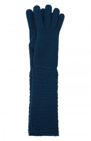 Кашемировые перчатки Loro Piana. Цвет: синий