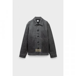 Кожаная toob jacket, размер 54, серый C.P. Company. Цвет: серый