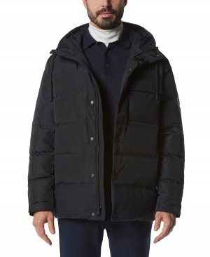 Мужская стеганая куртка с капюшоном halifax из ткани блоками Marc New York
