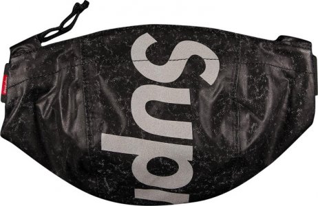Сумка Waterproof Reflective Speckled Waist Bag Black, черный Supreme